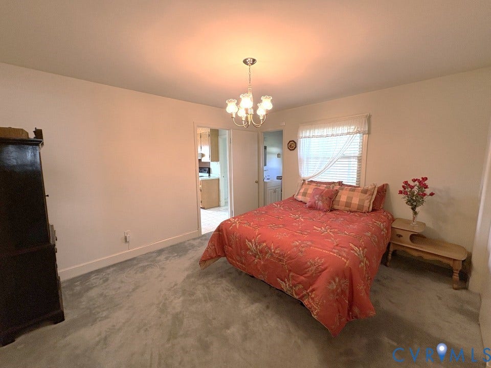 1004 Wilaka Lane, Richmond, VA 23227 Bedroom 1 with en-suite bath with shower and large closet.