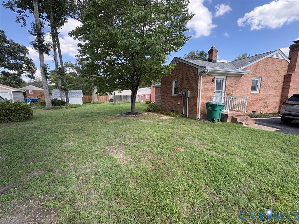 1004 Wilaka Lane, Richmond, VA 23227 Back yard and entrance to Laundry/Utility Room