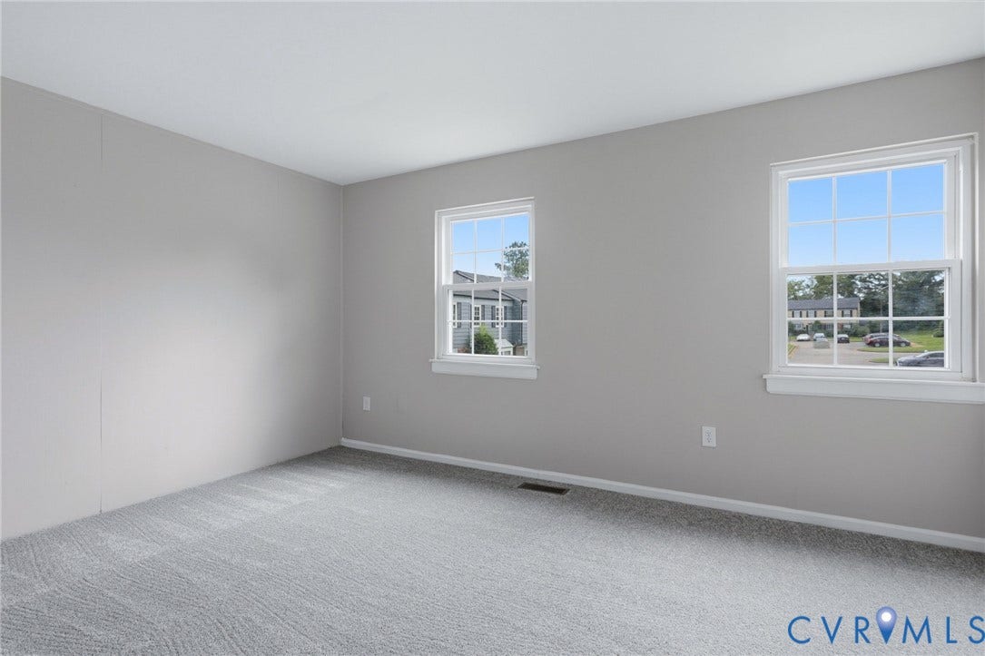 3218 Hunters Mill Court, Henrico, VA 23223 Bright interior space featuring light gray walls, white trim, and a gray patterned carpet