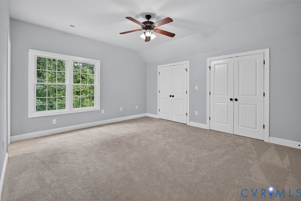 8825 First Branch Lane, Chesterfield, VA 23838 Vaulted ceiling with an attached ceiling fan