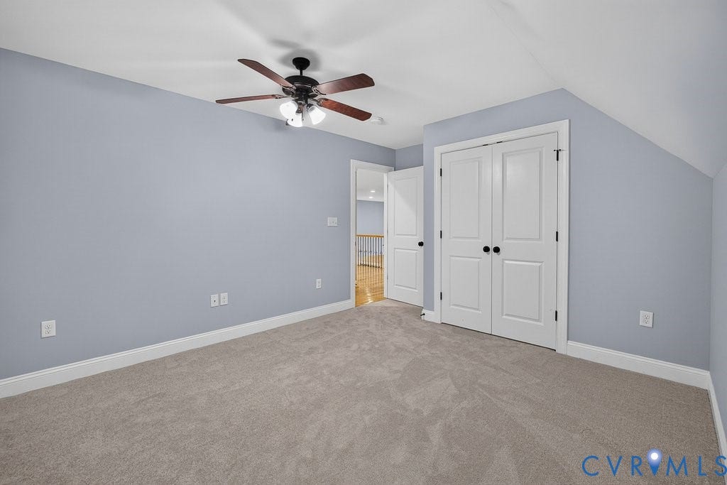8825 First Branch Lane, Chesterfield, VA 23838 Recessed ceiling with an integrated ceiling fan, light gray wall finish, white trim, and light gray carpeting