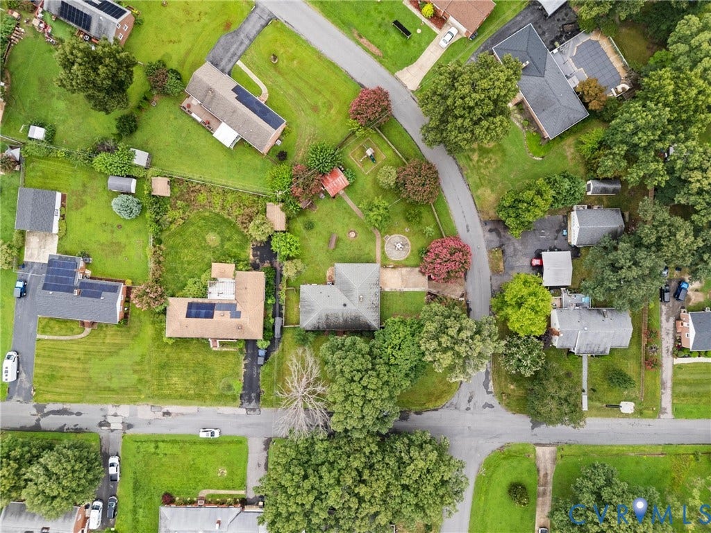 Residential neighborhood with established homes and mature trees