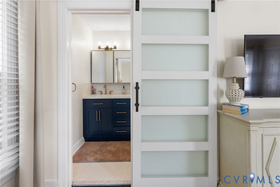 Frosted panel barn door