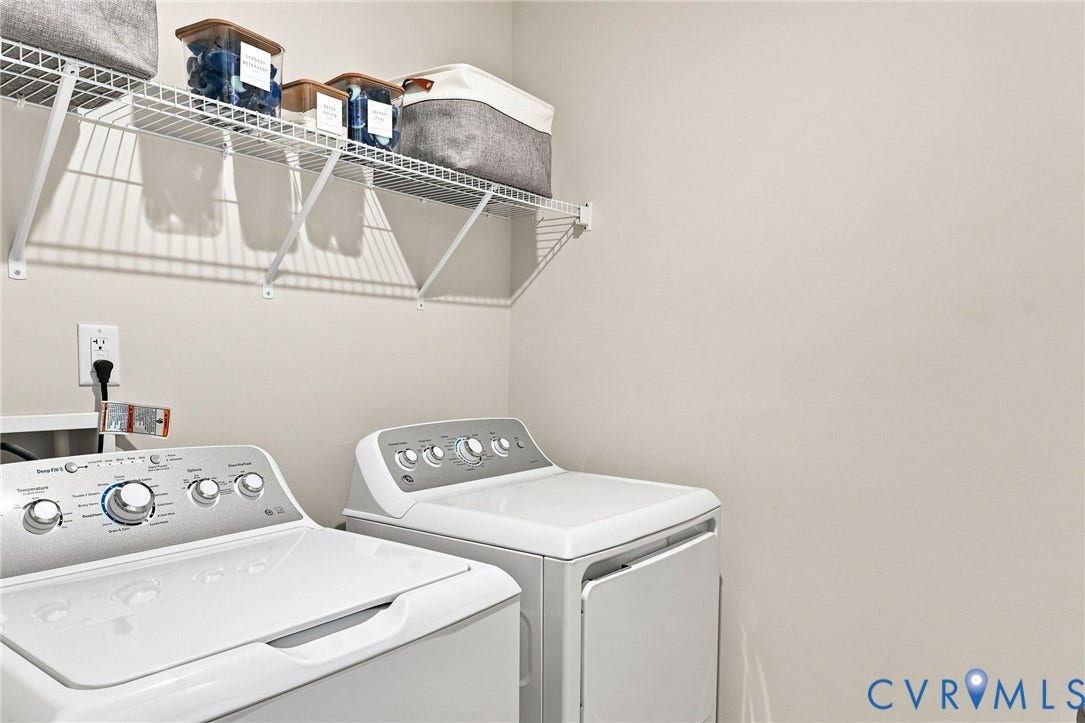 10877 Genito Square Drive, Midlothian, VA 23112 The 2nd Floor Offers the Convenience of Laundry Room with the 3 Bedrooms! Storage Shelf above