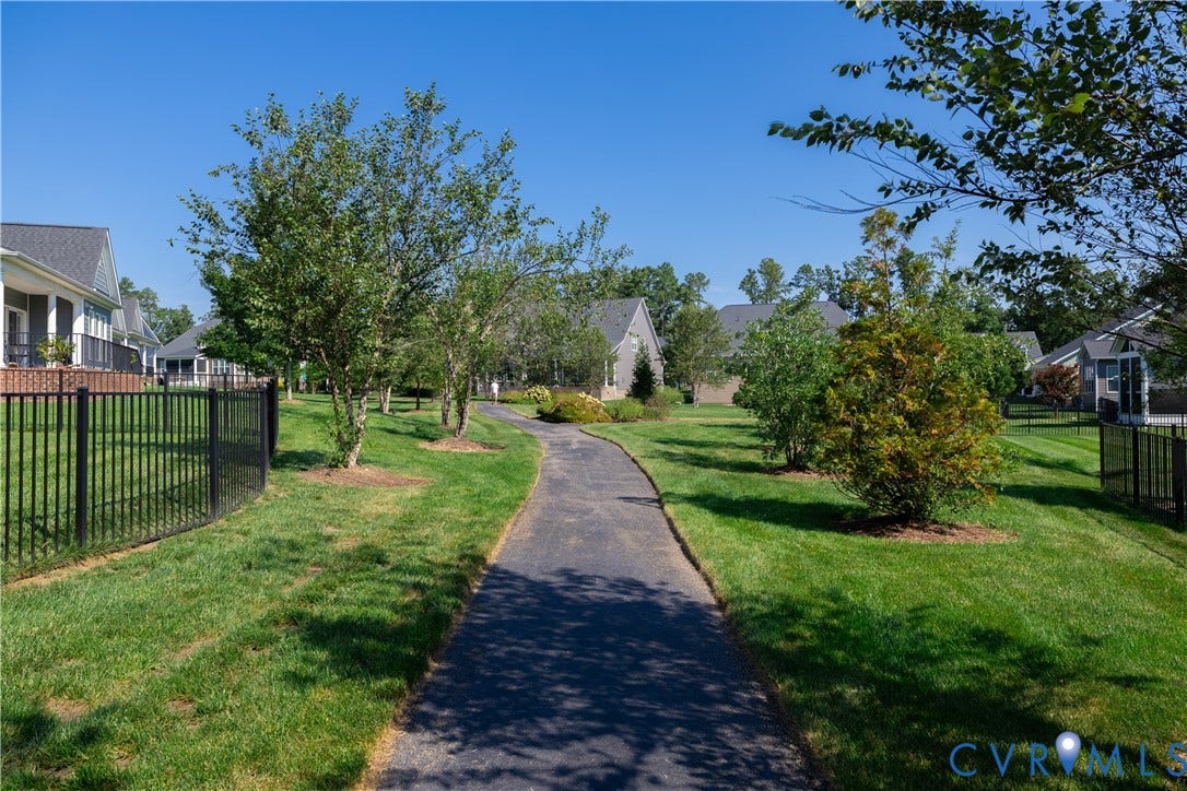 Walking paths through the neighborhood