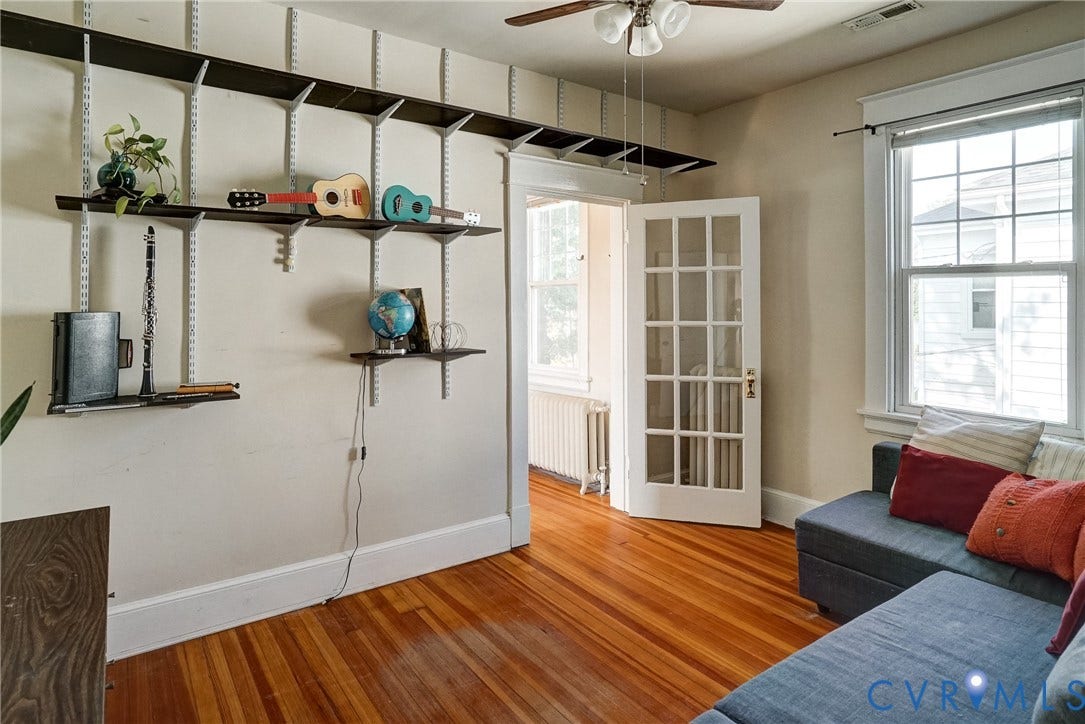 801 Edge Hill Road, Battery Court, Richmond, VA 23222 Bedroom #3 with hardwood floors