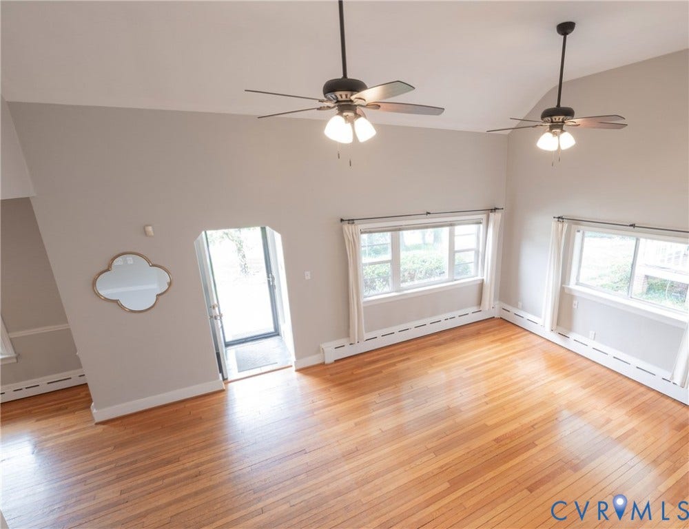 5709 Monument Avenue, Richmond, VA 23226 Living Room View from the upper hallway