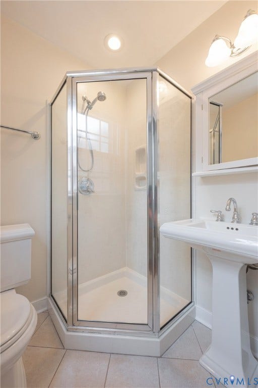 5709 Monument Avenue, Richmond, VA 23226 Primary Bathroom with tile floors.