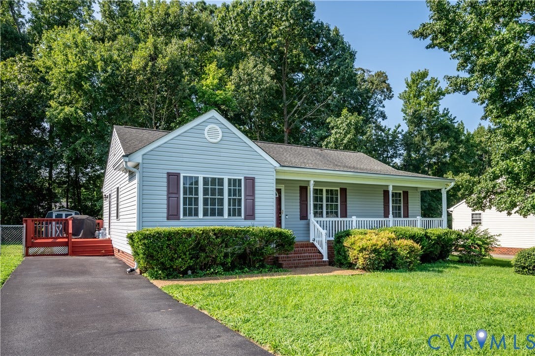 3117 Pinefields Drive, Henrico, VA 23231 Front of home featuring recently updated paved driveway.