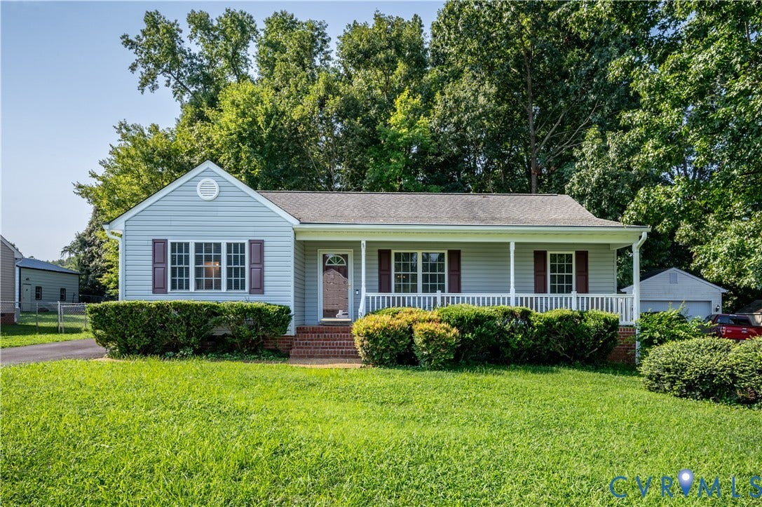 3117 Pinefields Drive, Henrico, VA 23231 Front of home featuring covered front porch.