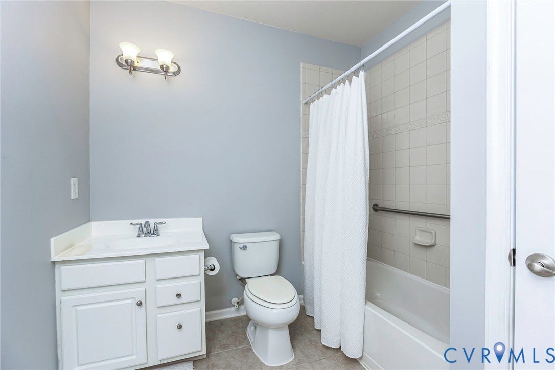 Hall bath, Freshly painted. Linen closet