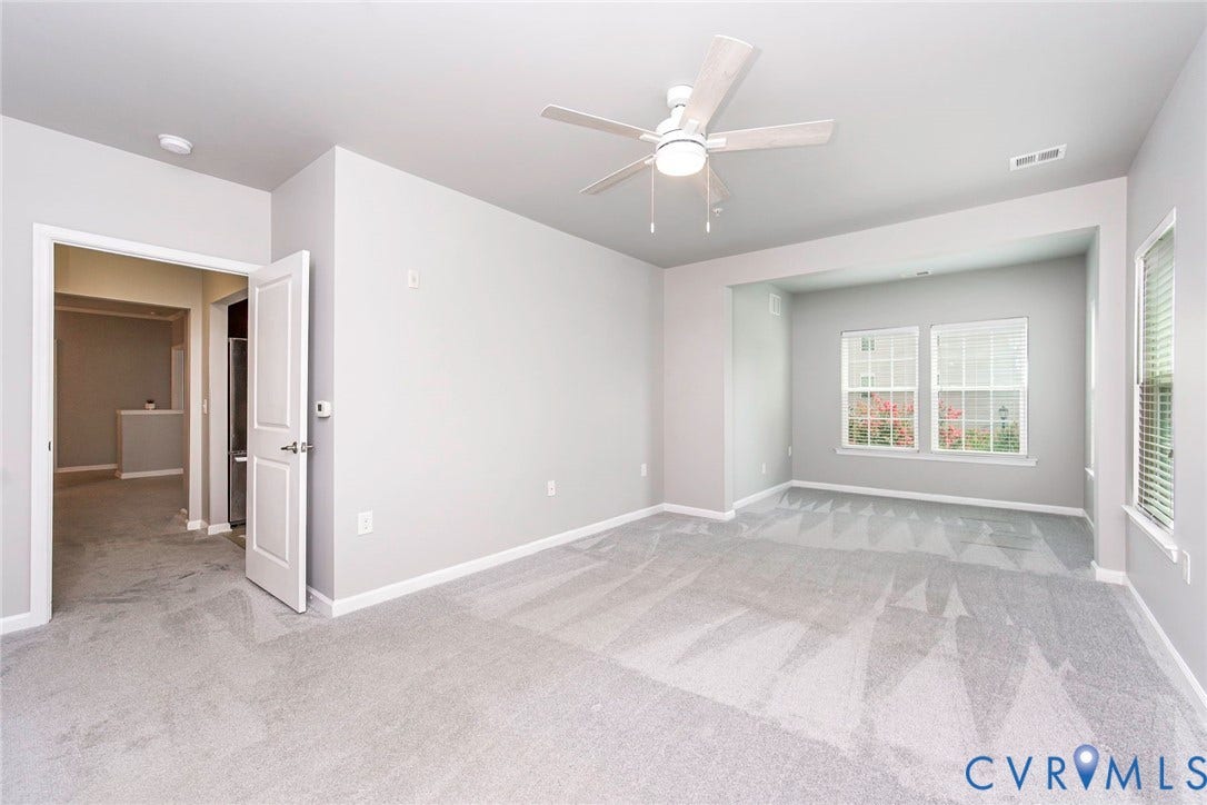 Spacious Primary with sitting room/office