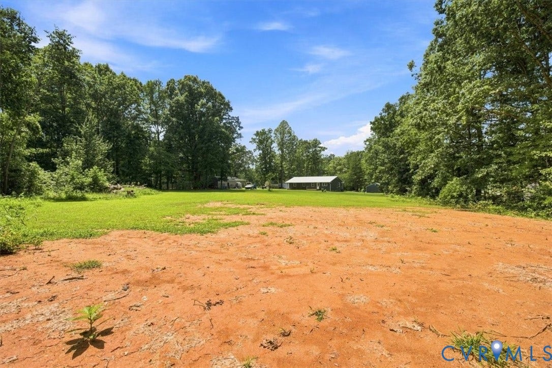 2338 Georges Road, Powhatan, VA 23139 Expansive open land featuring a clear grassy area and mature tree lines