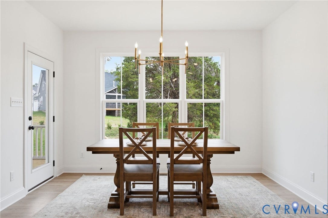 Breakfast nook -Photo represents the actual home