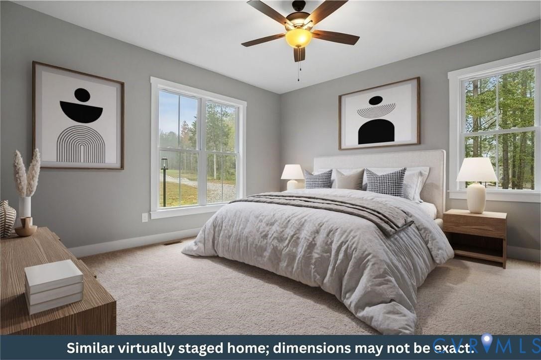 3462 Red Hill Road, Gordonsville, VA 22942 Staged Primary Bedroom
