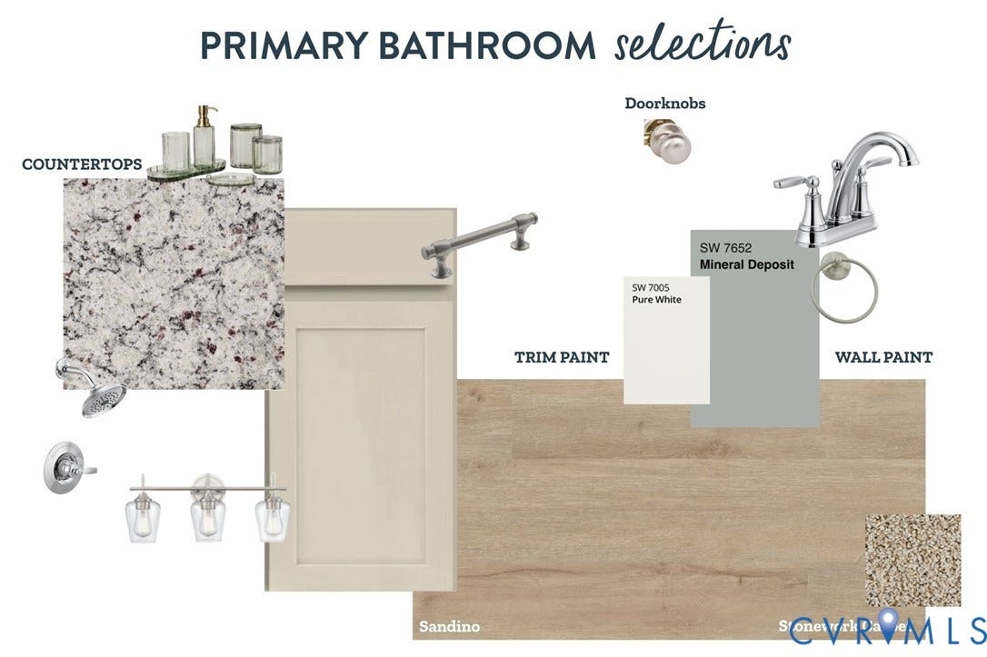 3462 Red Hill Road, Gordonsville, VA 22942 Primary Bathroom Design Selections