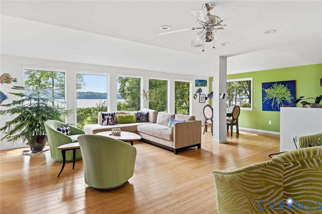 3416 Walkers Ferry Road, Walkers Ferry, Midlothian, VA 23112 Expansive windows frame outdoor scenery