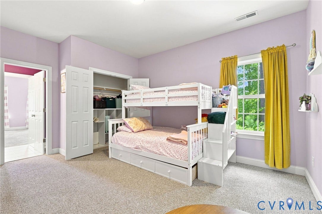 6907 Carden Park Drive, Carden Park, Moseley, VA 23120 bedroom with access to jack and jill bathroom