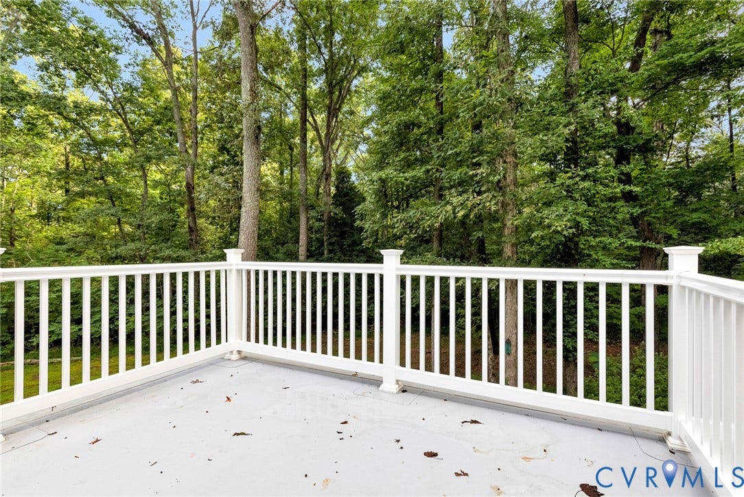 10478 Gould Hill Road, Studley, Hanover, VA 23069 Balcony above screened porch. Access from Bedroom 2