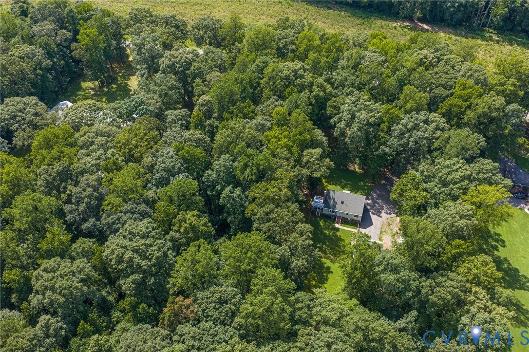 10478 Gould Hill Road, Studley, Hanover, VA 23069 Expansive wooded lot with a two-story residence and a gravel driveway. Plenty of privacy from neighbors