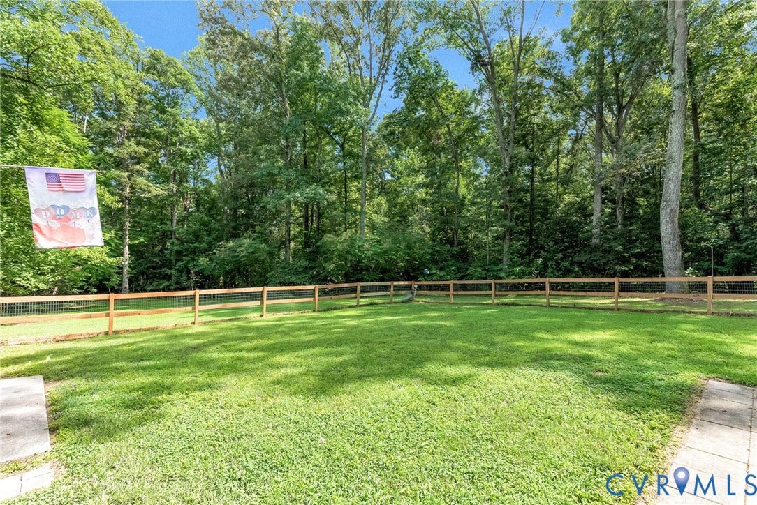 10478 Gould Hill Road, Studley, Hanover, VA 23069 Rear yard view - private and full of trees.