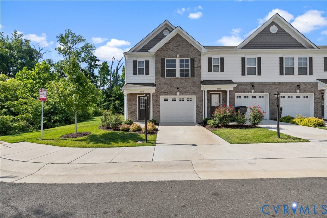 3372 Dewsberry Lane, Henrico, VA 23231 Brick and siding exterior with gabled roof lines