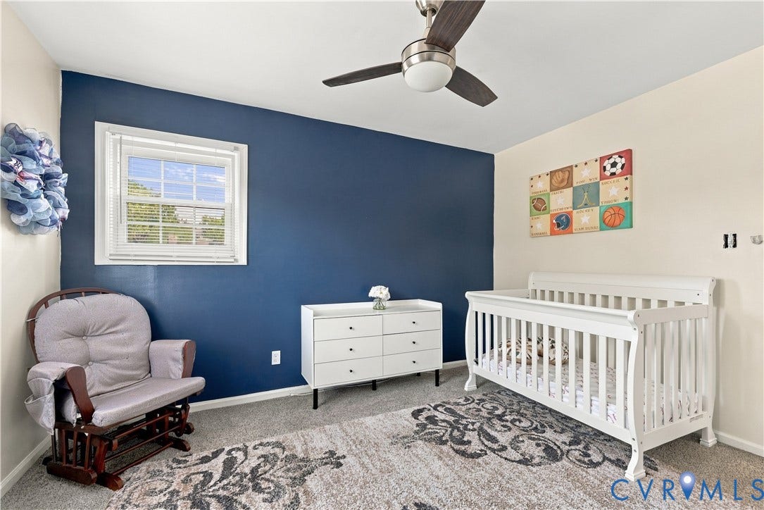 Neutral wall tones with a single accent wall