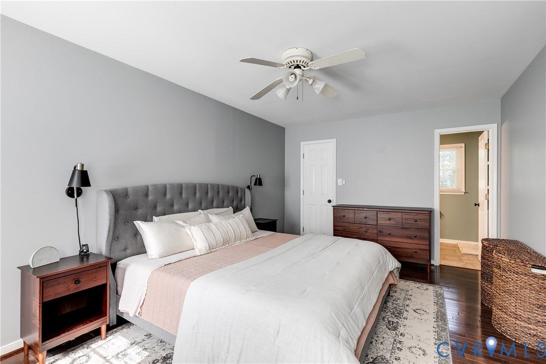2844 Broadford Lane, Henrico, VA 23233 Gray painted walls with dark wood-finish flooring