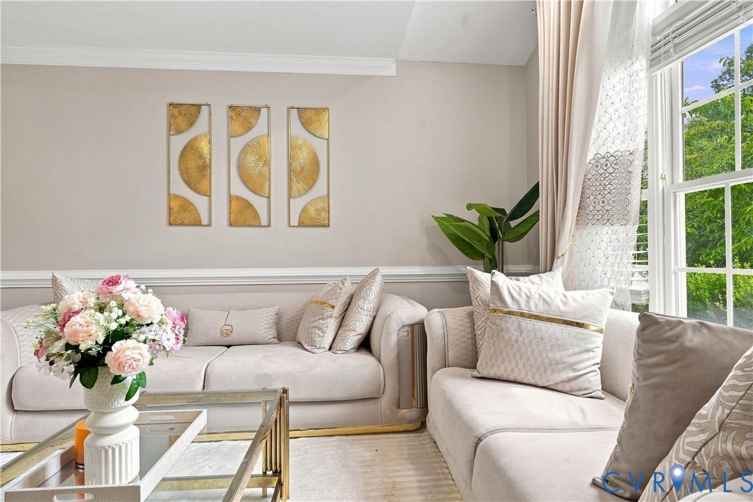 Large window with white frame and natural light