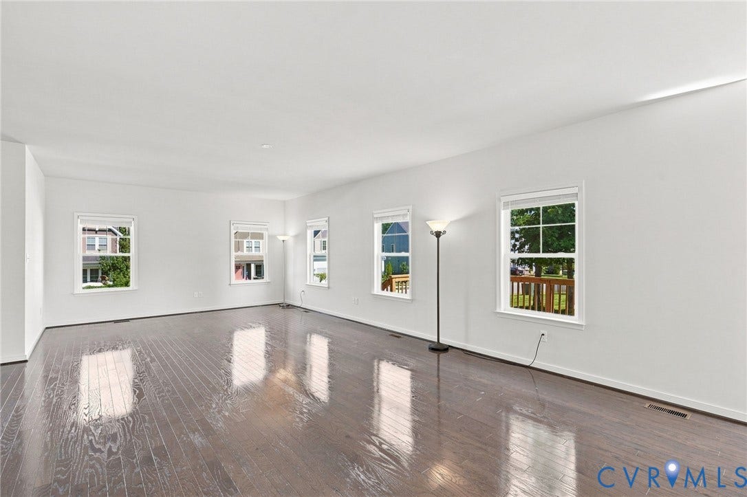 6400 Richwood Trail, Aston Oaks (Section 1), Chesterfield, VA 23120 Expansive room featuring wood-finish flooring, white walls, and multiple windows