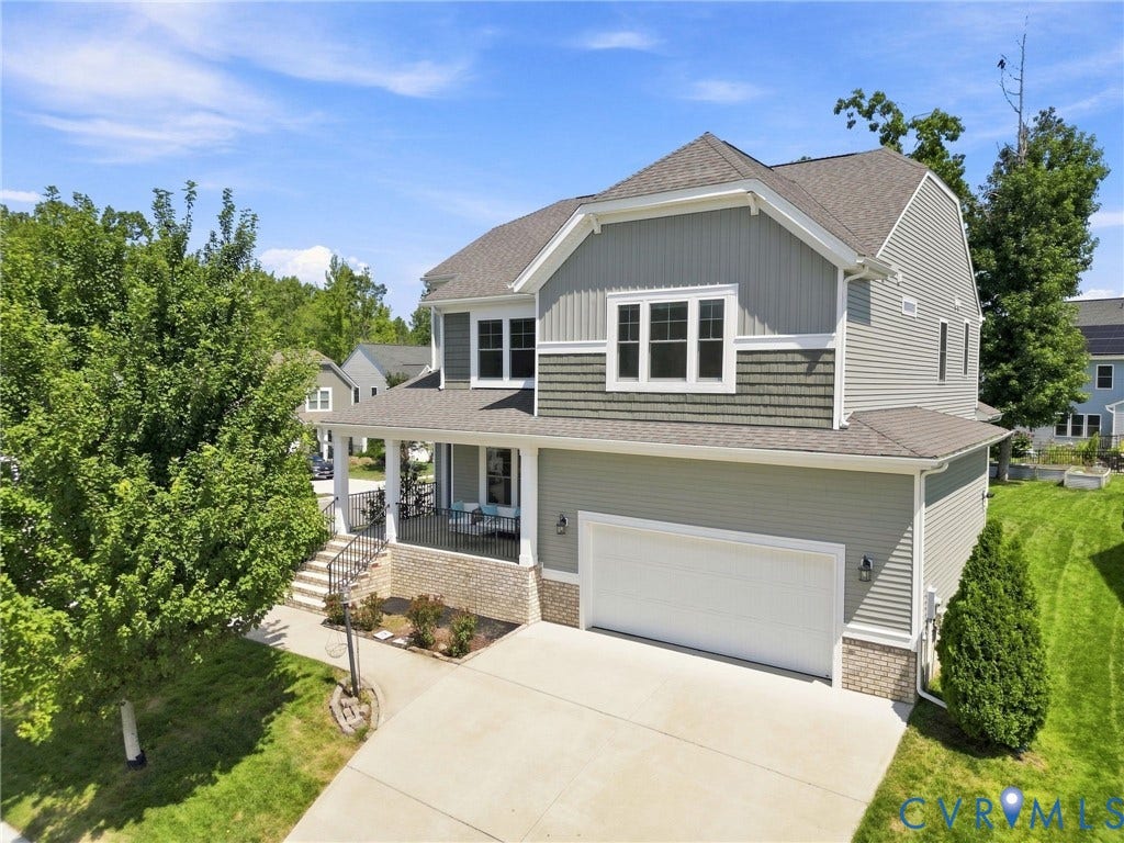 6400 Richwood Trail, Aston Oaks (Section 1), Chesterfield, VA 23120 Two-story residence featuring a covered front porch, an attached garage, and a concrete driveway