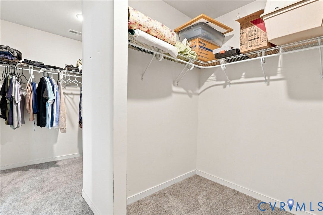 6400 Richwood Trail, Aston Oaks (Section 1), Chesterfield, VA 23120 Carpet flooring throughout, white walls, and built-in wire shelving