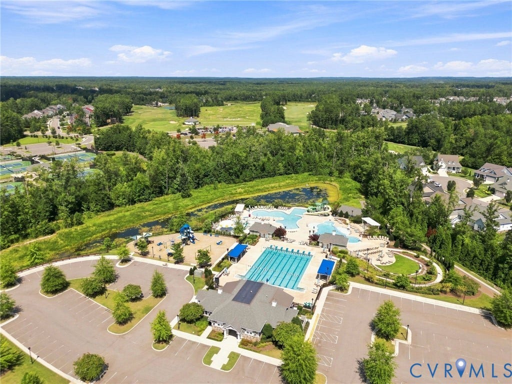6400 Richwood Trail, Aston Oaks (Section 1), Chesterfield, VA 23120 Community amenities featuring two swimming pools, a dedicated lap pool, an adjacent pond, and tennis courts