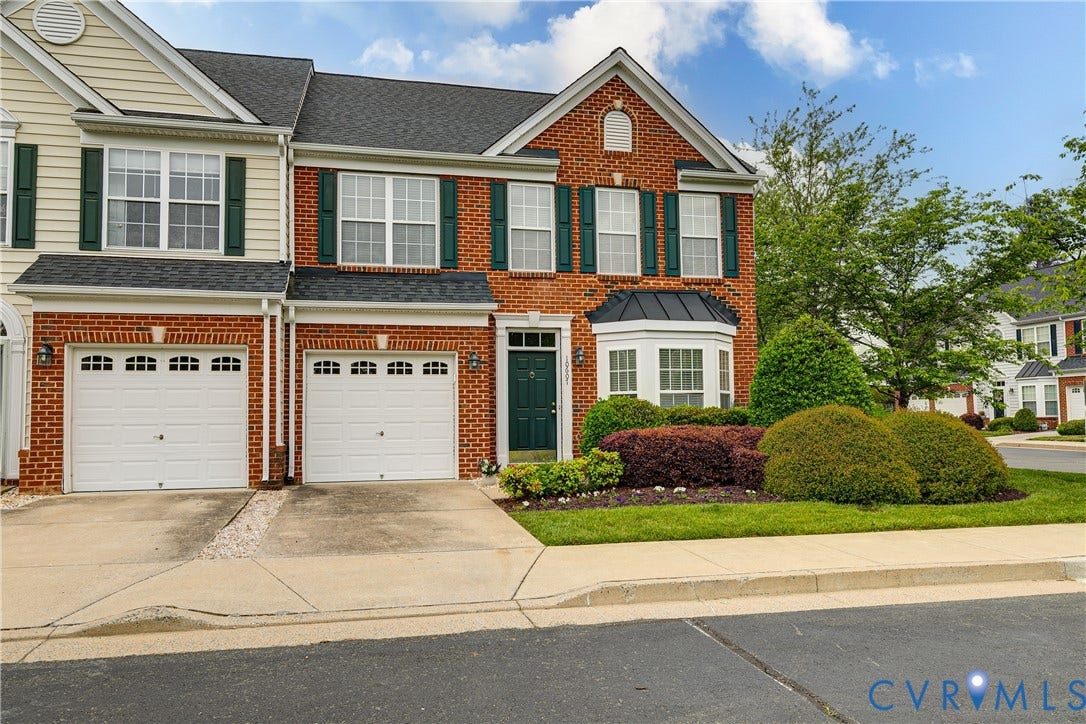 10607 Gate House Court, Glen Allen, VA 23059 Red brick and siding exterior with dark green shutters