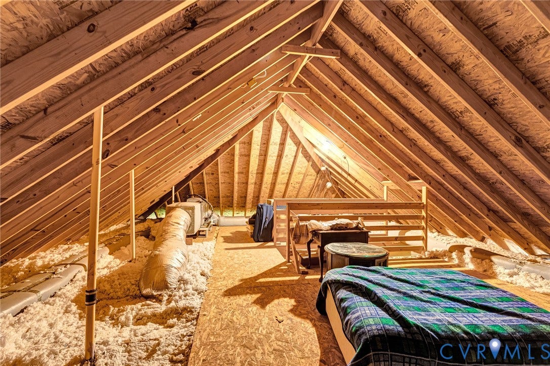 16406 Inchcape Road, Chesterfield, VA 23120 Exposed wood framing, insulation, and ductwork