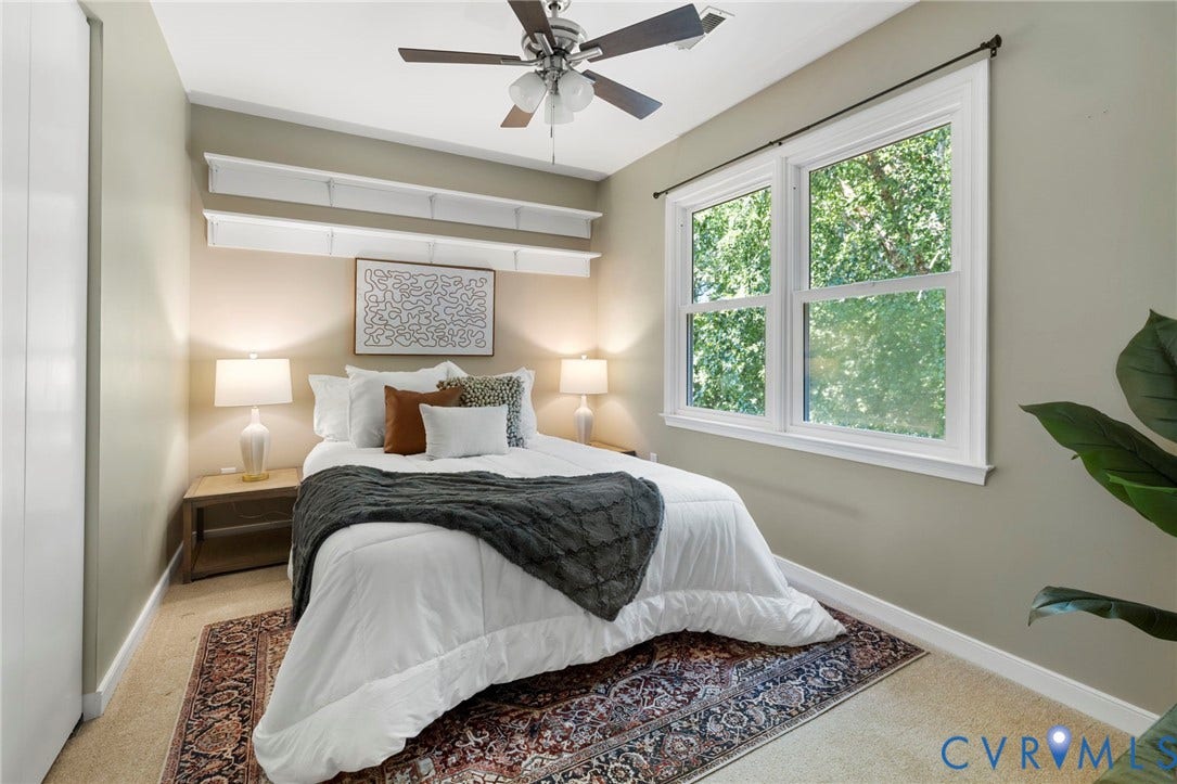 2308 Strangford Court, Henrico, VA 23233 Dual windows, ceiling fan, and built-in shelving