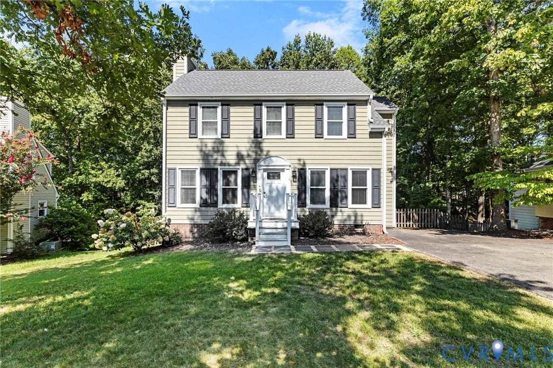 2308 Strangford Court, Henrico, VA 23233 Two-story residence featuring siding exterior, white trim, and dark shutters
