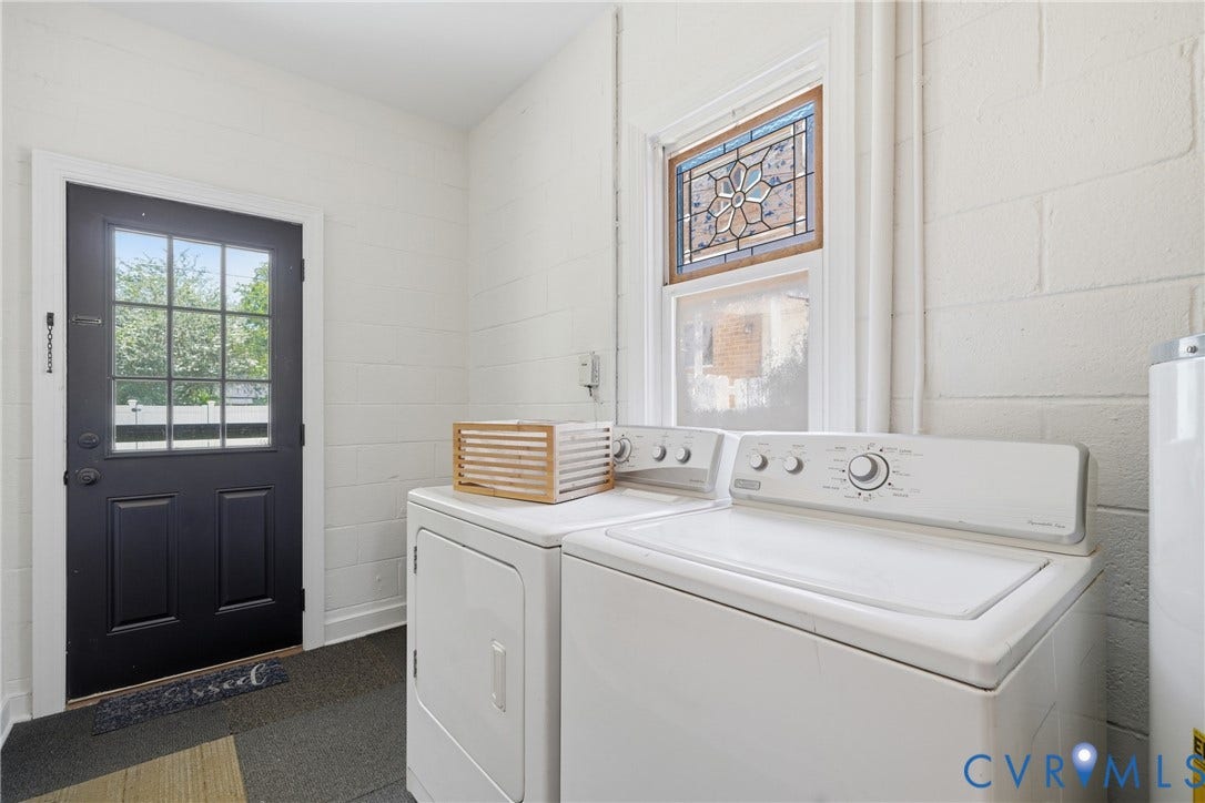 1817 Lakeview Avenue, Byrd Park, Richmond, VA 23220 Laundry/mudroom that leads into backyard.