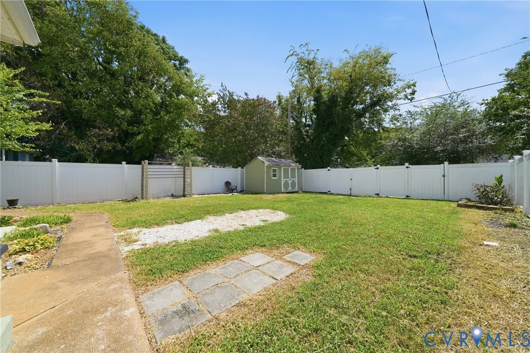 1817 Lakeview Avenue, Byrd Park, Richmond, VA 23220 Large yard with privacy fence.