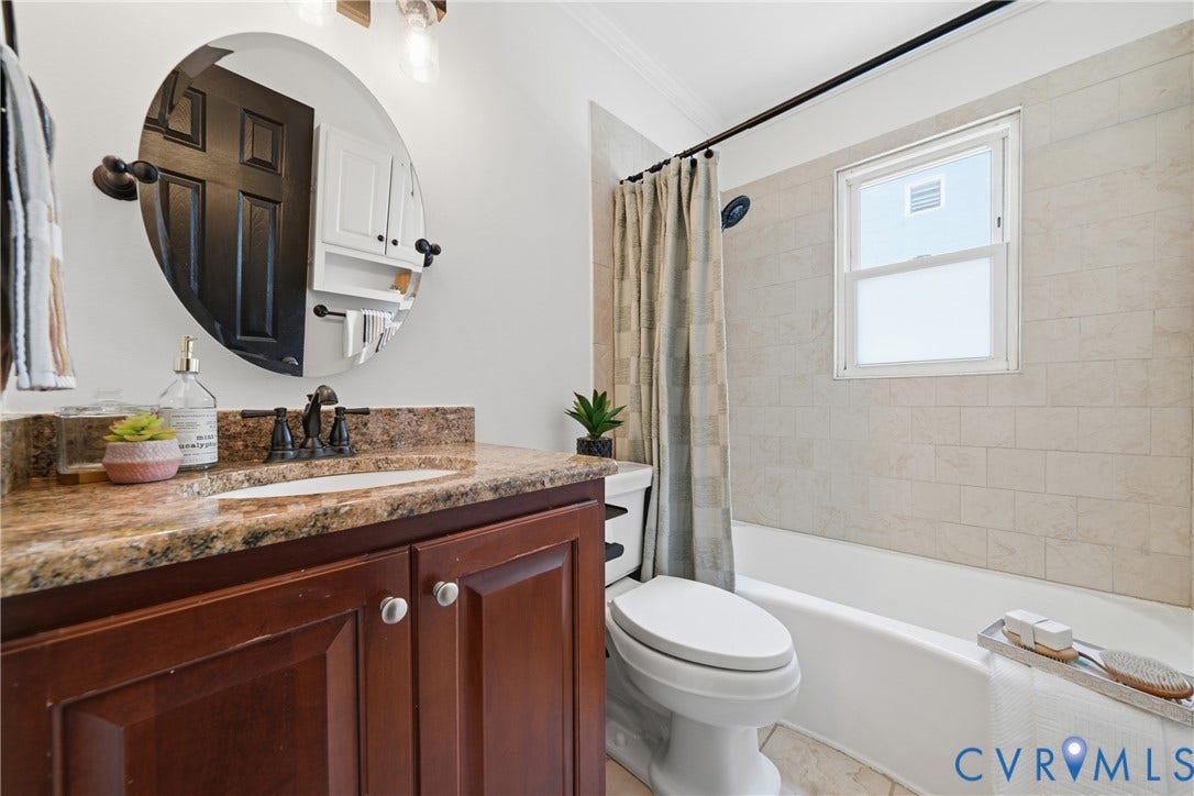 1817 Lakeview Avenue, Byrd Park, Richmond, VA 23220 Shared hallway bathroom.