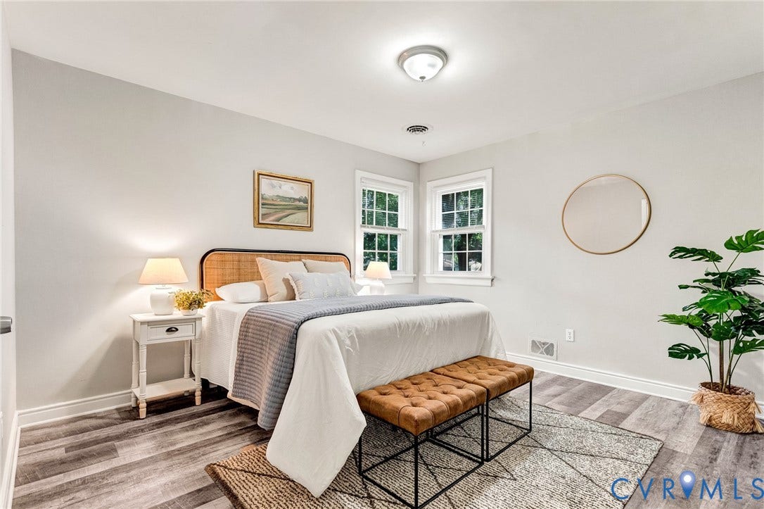 2807 Rothland Drive, Henrico, VA 23294 Wood-finish flooring, white trim, recessed lighting, and dual windows