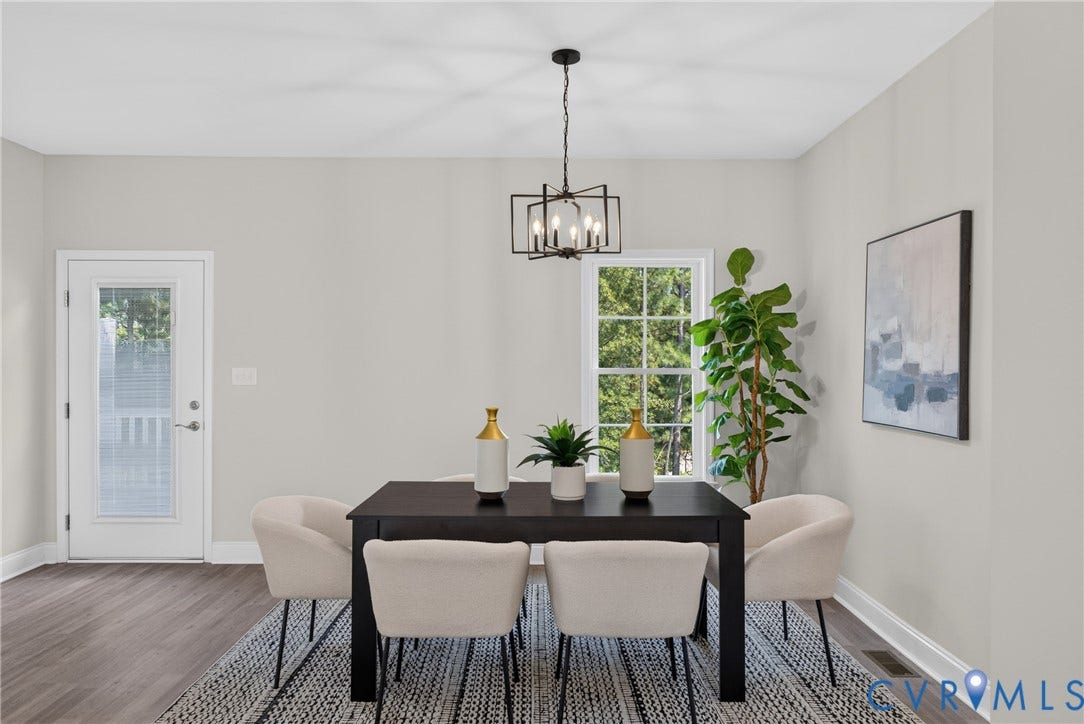 6537 Hardee Haven Place, Midlothian, VA 23112 Recessed lighting, wood-finish flooring, and a white paneled door with glass insert