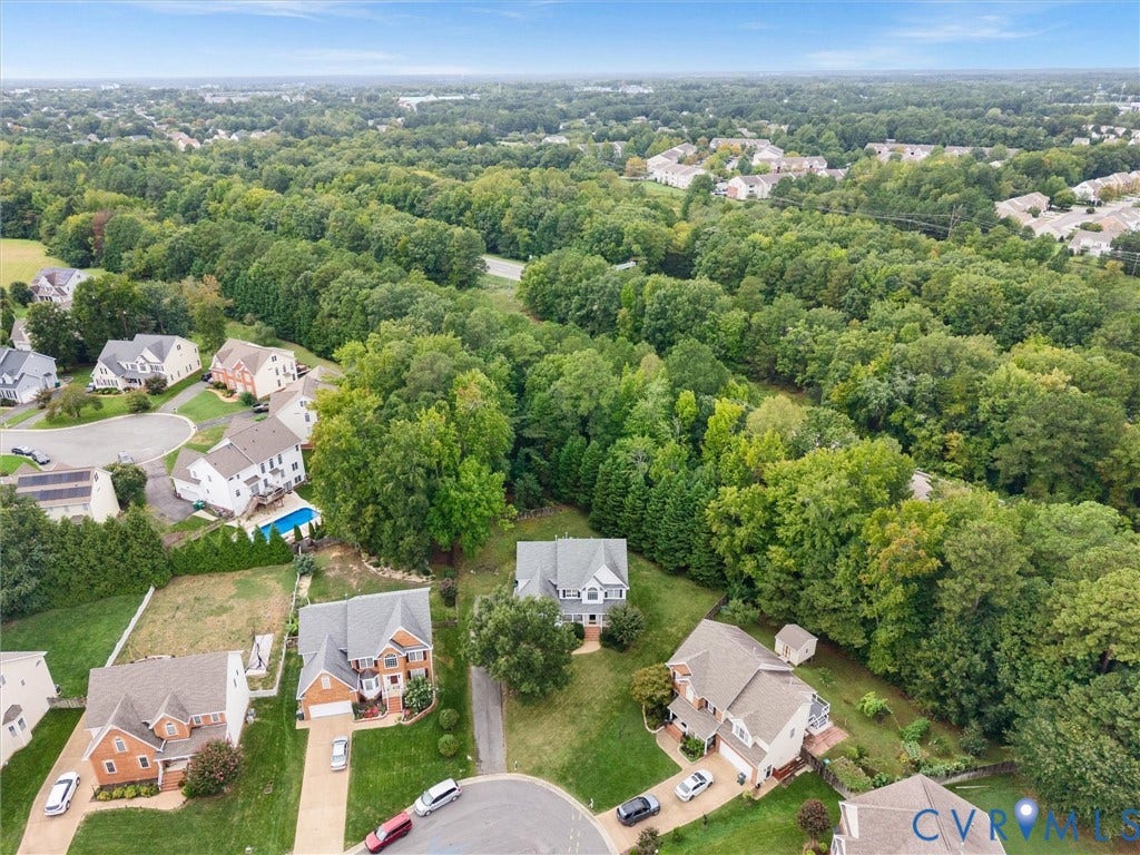 5017 Sadler Glen Place, Glen Allen, VA 23060 Residential neighborhood setting with extensive surrounding tree canopy
