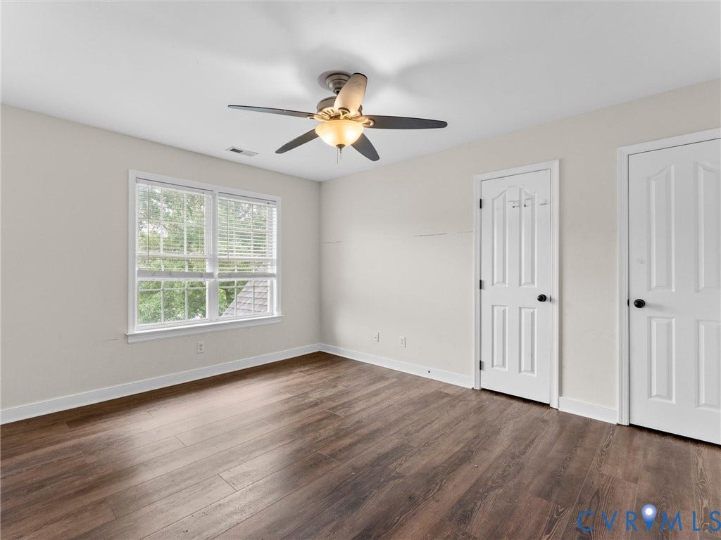 5017 Sadler Glen Place, Glen Allen, VA 23060 Wood-finish flooring, white walls, and a ceiling fan with integrated lighting