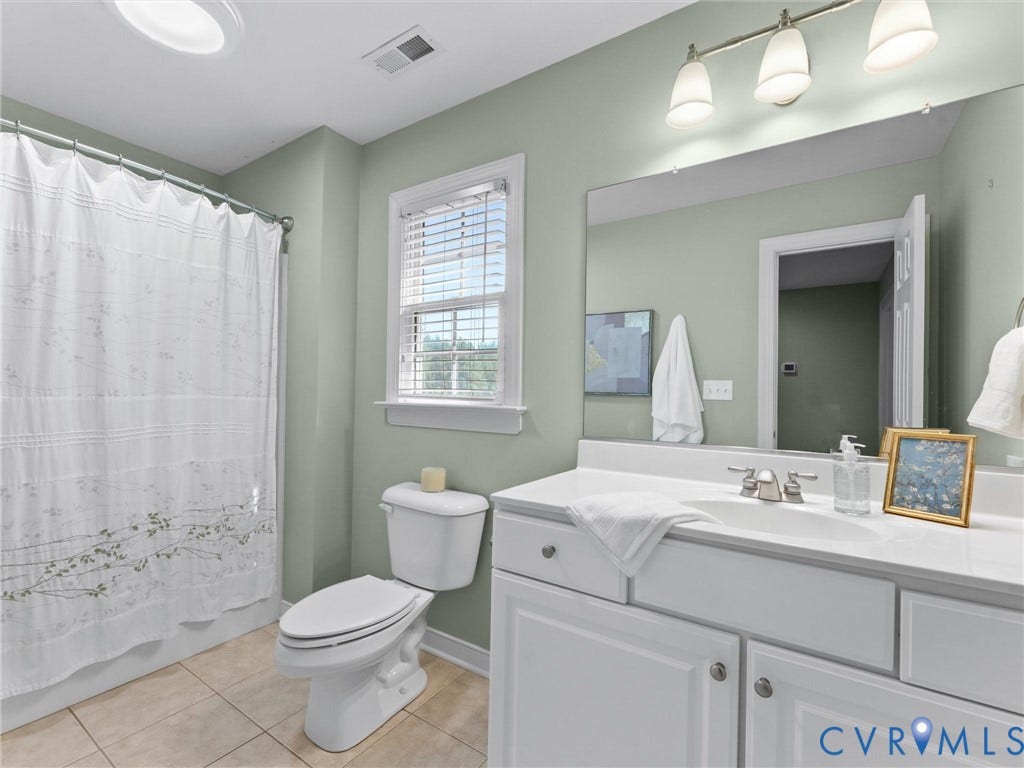 shared bathroom on the 2nd level