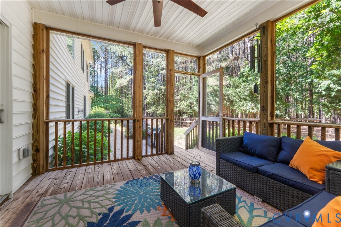 Private screened in patio