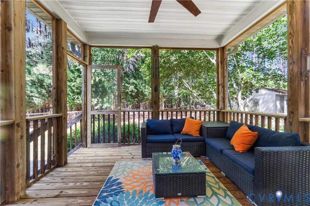 Private screened in patio