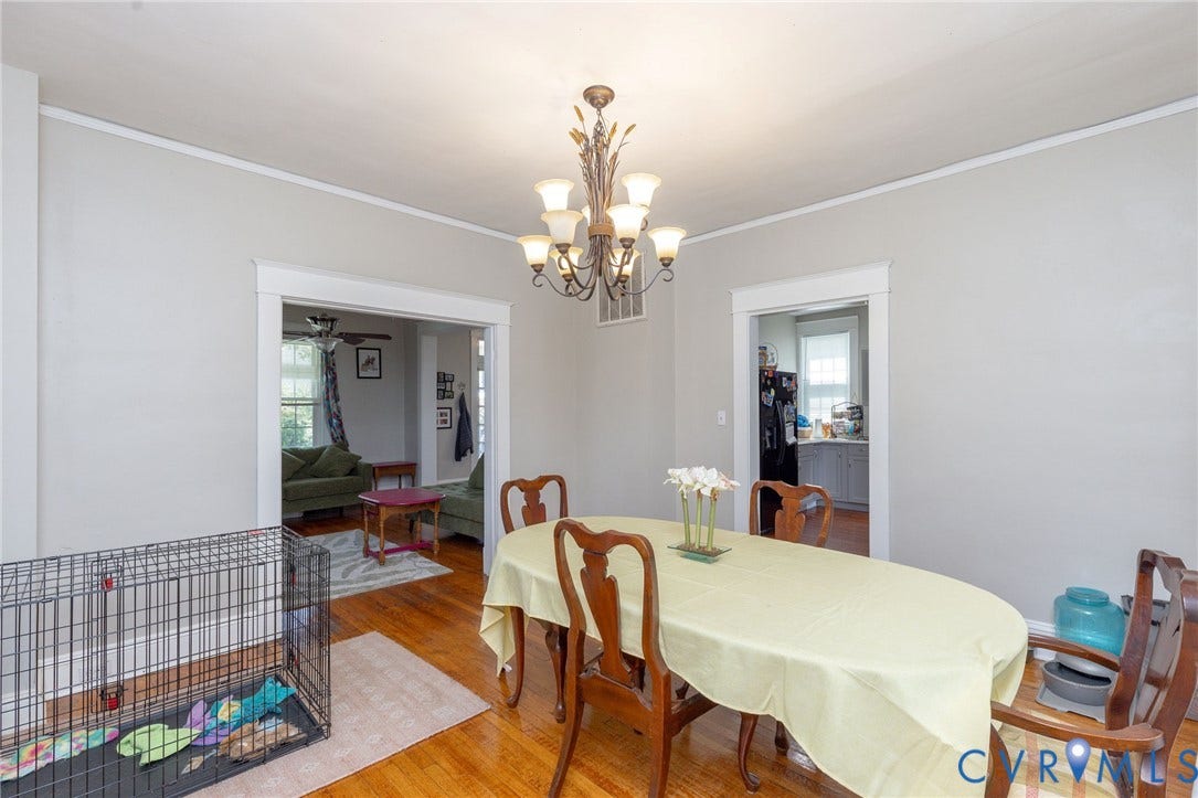 2726 Hanes Avenue, Brookland Park, Richmond, VA 23222 Hardwood flooring, cased openings, recessed lighting, and a chandelier