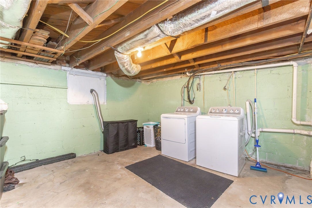 2726 Hanes Avenue, Brookland Park, Richmond, VA 23222 Concrete flooring with exposed ceiling joists