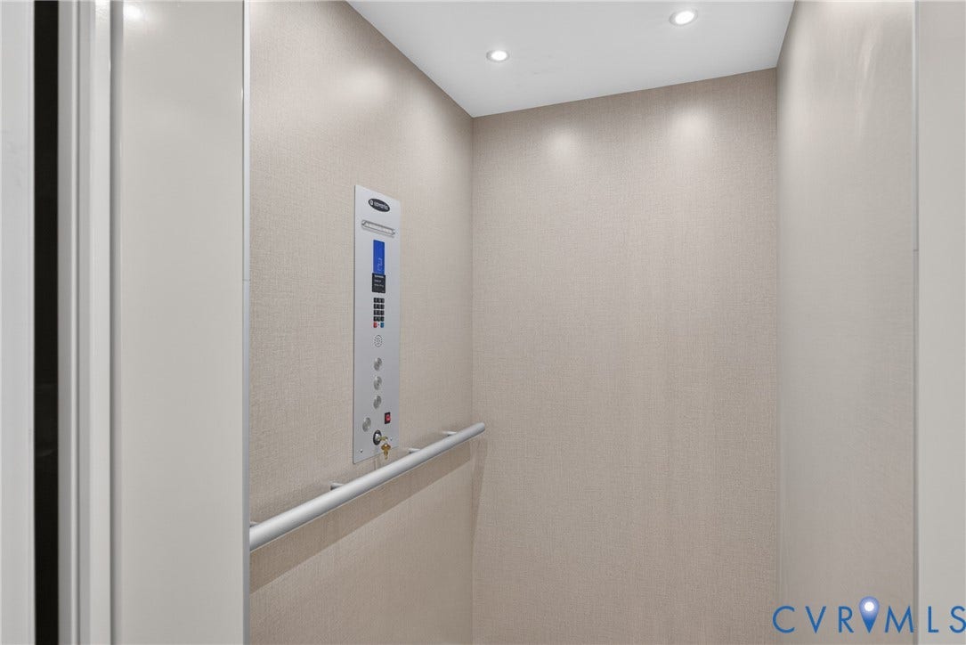 6541 Hardee Haven Place, Midlothian, VA 23112 Residential elevator featuring a control panel and integrated grab bar